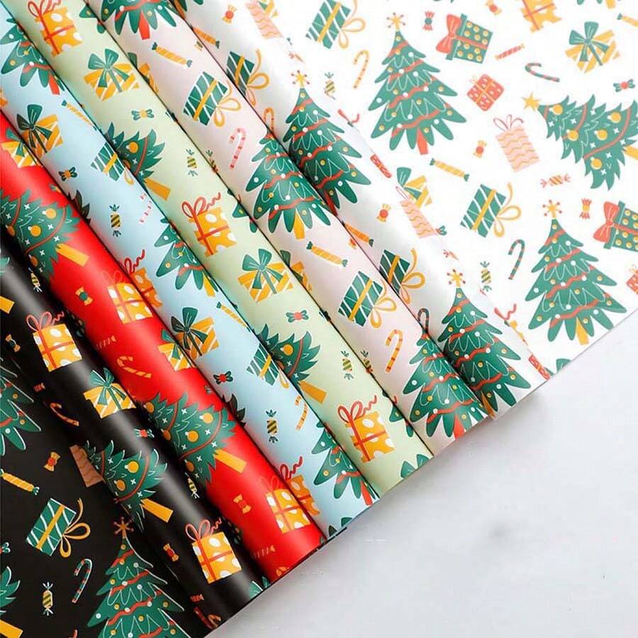 20 tờ giấy gói quà Giáng sinh, giấy gói quà, giấy gói táo, giấy gói hoa - Nhiều màu - Xem 1