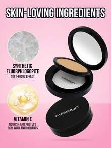 MISSLYN 轻盈控油定妆粉，哑光无瑕持久粉饼，针对肌肤的高遮瑕粉底粉，控油无瑕全覆盖轻盈粉饼，柔雾妆效，打造更光滑的妆容 - #128 Golden Sand - 查看 5