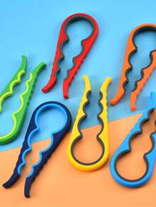 1pc Heavy Duty 4-In-1 Manual Can Opener And Bottle Opener - Strong Grip Lever Mechanism, One-Handed Operation, Non-Slip Ergonomic Handle - Suitable For Elderly, Kitchen And Bar Use - Durable Plastic (No), Multi-Function Bottle Opener