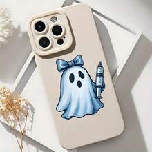 2026 nueva funda de teléfono esmerilada, funda de teléfono fantasma con lazo azul e impresión de jeringa para  17 14 Pro Max  17 13  17 12  17 11  Galaxy S23 S22 S21 S20 funda de protección para teléfono, funda de pareja, regalo para novio novia, regalo de vacaciones - Azul Klein - Ver 6