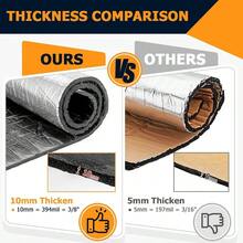 394 mil 10.76 sqft Car Heat Sound Deadener, Dampening Insulation, Firewall Heat Deadener, Noise Sound Deadener, Waterproof Sound Proof Sticker 40 inchx 40 inch - 1 m x 1 m, 40" x 40" - Ver 4