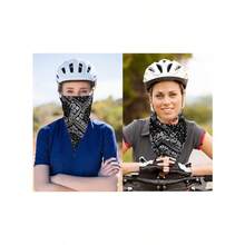 KKXY Elastic Hair Scarf Headband 3 PCS Head Scarves With Hair Cls Kerchief Hair Bandanas Headband For Wen Cashew(Black/Navy/Red ) - 米色 - 查看 7