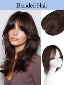 12 Inch Women's Hair Topper Clip-In Bangs, 360° Full Coverage Hair Piece, Suitable For Daily Wear And Those With Thin Hair - S4 - View 3