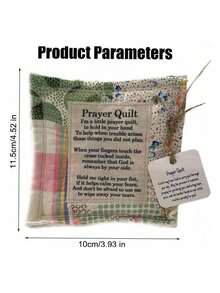 带十字架的祈祷毯，口袋大小的迷你祈祷毯，手工制作的十字架口袋祈祷毯，饰有鼓舞人心的圣经经文 - 完美的基督教礼物，适合复活节、感恩节、圣诞节、新年、母亲节，寓意深刻的诗歌设计，涤纶面料，适合洗礼、初领圣体、圣诞节、感恩节、新年和其他宗教场合。 - 多色 - 查看 7
