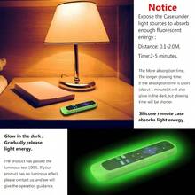 AWYYPinowu [3 Pack] Remote Case/Battery Cover For TCL Roku Smart TV Steaming Stick Remote Silicone Protective Case Universal Sleeve Skin Glow In The Dark With Wrist Strap (Green Glow And Blue And Red) - GreenGlowBlueRed - View 4