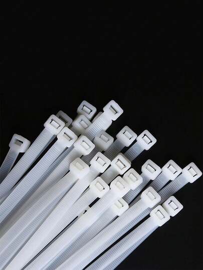 100pcs/Pack 6 Inch/12 Inch Premium Plastic Zip Ties, Self-Locking Nylon Straps, Suitable For Indoor And Outdoor, Gardening Tools, Cable Management, Christmas, New Year, Holiday, Party Decorations