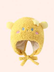 1 chiếc mũ len ấm áp mùa đông cho trẻ sơ sinh, mũ len hoạt hình dễ thương cho bé gái - Nhiều màu - Xem 5