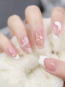 2 piezas de 12ml Esmalte de uñas en gel metálico plateado y platino Y2K, esmalte de uñas en gel UV removible con rayas de brillo dorado para manicura francesa, esmalte de uñas en gel para pintar líneas, uso en salón esmalte de uñas semi-permanente DIY regalo de manicura, esmalte de uñas de larga duración con borde punteado en negro, blanco, plateado, platino, arte de uñas gótico mariposa Año Nuevo - Multicolor - Ver 5