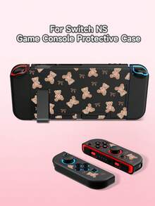 1个可爱小熊领结图案保护套，兼容Switch2 (2025)/Switch NS/Switch OLED/Switch Lite游戏机，新一代TPU软壳，Switch手柄保护套，防摔、防滑、防刮，Switch玩家的最佳礼物 - 彩色 - 查看 18