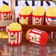 Miniature Realistic 3D Popcorn Bucket, DIY Earring Accessory Material, Micro Landscape Prop, Resin Food Toy, DIY Jewelry Accessory, Doll House Decor, Desktop Ornament, Photography Prop, Micro Landscape Prop, Holiday Gift - Multicolor - View 7