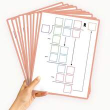10 PCS Dry Erase Long Division Math Learning Whiteboard Double Sided Grades 1-3 Children Mathematics Calculate Manipulative Cards Homeschool Teaching Aids
