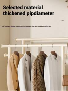 1 Pieza Percha de Ropa de Doble Barra, Estante Rodante para Ropa, Estante de Almacenamiento de Ropa Portátil para Dormitorio, Sala de Estar, Tienda de Ropa