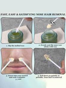 20pcs Multi-Functional Nose Hair Stick Beauty Accessory Tool, Nose Hair Removal Stick, Nose Hair Removal Wax Bean, Multi-Purpose Waxing Application Wax Stick - Multicolor - View 5