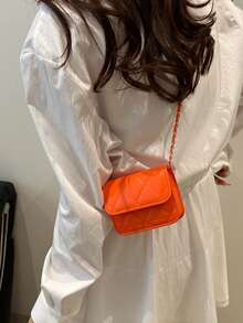 Dedoo Spring/Summer, Minimalist & Versatile, High-Quality, Diamond Embroidery & Golden Pearl Strap Mini Crossbody Bag, Can Be Worn As Shoulder Or Underarm Bag, Lipstick Size