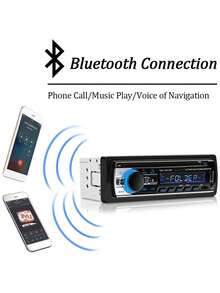 1 Din Car Radio Stereo Multimedia MP3 Player, Digital Bluetooth, FM Audio Music, USB Interface With Car AUX Input
