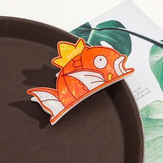 pocket monsters Hair Claw Clip In The Shape Of Magikarp From Pokemon, An Innovative Hair Clip, A Stylish And Versatile Hair Accessory, A Must-Have Hair Accessory For Magikarp Fans, A Cute Hair Clip