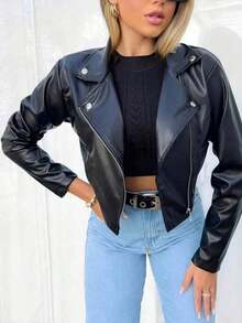 Women's Jackets, 's Jackets For Spring/Autumn, Outdoor Activities, June Festival - 黑色 - 查看 3