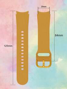 1 条柔软硅胶运动表带，兼容三星 Galaxy Watch 6 44mm 40mm/Galaxy Watch 5/Watch 4 40mm 44mm/Galaxy Watch 5 Pro 45mm/Watch 6 Classic 47mm 43mm，男女通用，可作为返校学生的礼物 - 黃色 - 查看 2