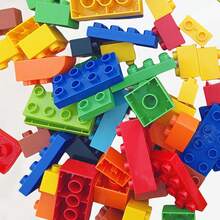 大珠儿童积木 - STEM 教育 DIY 玩具，幼儿动手锻炼大脑和抓握能力，DIY 拼图玩具，完美的生日礼物，复活节、万圣节、感恩节、圣诞节礼物，MOC 创意作品，3D 学习，圣诞袜填充物 - 彩色 - 查看 2