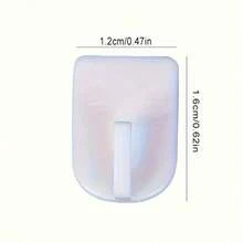 5-Piece (White, Red, Transparent) Mini No-Drill Self-Adhesive Wall Hooks, Keychain Ornament Hooks, Wall-Mounted Adhesive Hooks, Jewelry Hanging And Storage Hooks, Necklace, Bracelet, And Pendant Display Racks. Made Of Sturdy Plastic, With Strong Load-Bearing Capacity, Waterproof And Moisture-Proof, - Multicolor - View 6