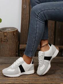 Semir Damskor med tjock sula, Chunky Sneakers för vardagsbruk, Nya höst-/vinterskor 2025 - Beige - Visa 4