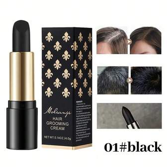 双色染发棒 - 应急使用，防水，防汗，易于清洁，旋转设计快速遮盖白发 - 适合作为礼物（男女皆宜）