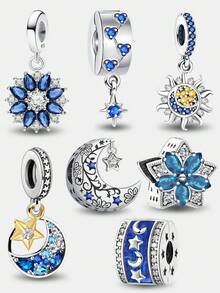 1件时尚日月串珠手链，适合女性DIY珠宝和配饰装饰