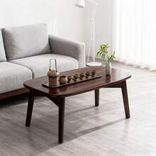 Japanese-Style Floor-Standing Folding Table - A Space-Saving Side Table For Folding Coffee Tables, Suitable For Tatami, Tea, Meditation, And Dining - Portable And Easy To Store, No Assembly Required - Compact Design - Quả óc chó - Xem 9