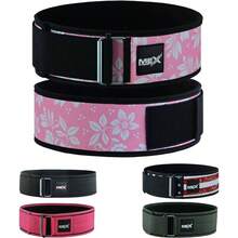 - Cinturones de neopreno autobloqueables para hombres y mujeres, estabilidad de apoyo lumbar, diseo ajustable, correas de ajuste, peso muerto, entrenamiento, culturismo - Extra grande + Flor rosa - Ver 2