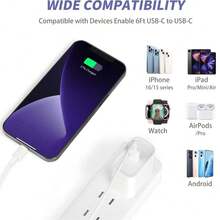 20W 美规插头充电器头，1-2个美规插头快速充电器适配器，高速高效快充，兼容 17 Pro Max/17 Pro/17/Air/17/15/16/14/13/12/11/XS/XR/8/7/6 系列手机充电器，高输出功率 - 美規A型插(110-127V) - 查看 4