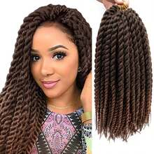 10-18inch Crochet Braids Havana Twist Braids 12Roots Thick Braided Synthetic Fiber Hair For Braids African Braiding Hair - Multicolor - View 1