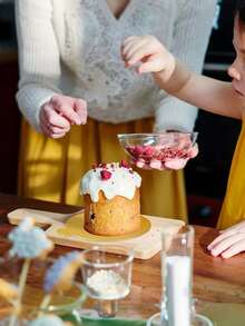 100pcs Golden Circular Birthday Cake Pad, Reusable Circular Cake Base Tray Pad, Pastry Dessert Mousse Cake Pad, Suitable For Weddings, Parties, Gatherings And Other Festival Celebrations - Multicolor - View 3