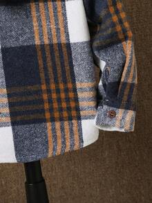 4-8岁男童格子连帽衫+牛仔裤两件套，休闲时尚幼儿套装，春秋季 - 彩色 - 查看 5