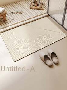 1pc 40*60cm Minimalist Striped Silicone Bathroom Mat (0.2cm Thick) - Non-Slip Quick Dry Absorbent Floor Mat, Suitable For Bathroom, Toilet And Entryway - Multicolor - View 10