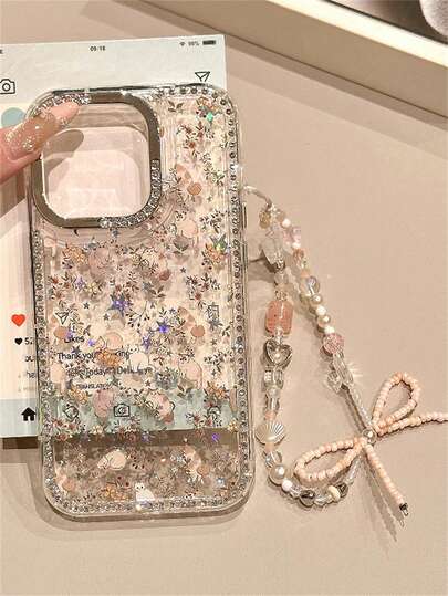 1ชิ้น เคสโทรศัพท์ลายการ์ตูน INS หรูหราลายแมว ติดพลอยเทียม พร้อมโบว์ประดับลูกปัด, เข้ากันได้กับ iPhone 17/17 Air/17 Pro/17 Pro Max, 16, 16 Pro, 16 Plus, 16 Pro Max, 15, 14, 13 Pro Max, 12, 11, เคสโทรศัพท์ TPU กันกระแทกและกันตกแบบครอบคลุมทั้งหมด