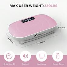 MERACH Vibration Plate Exercise Machine, Vibration Plate With Real-Time Calorie Tracking On LED Display, Vibrating Plate Exercise Machine For Women Men, Workout Equipment For Home - 美規A型插(110-127V) - 查看 9
