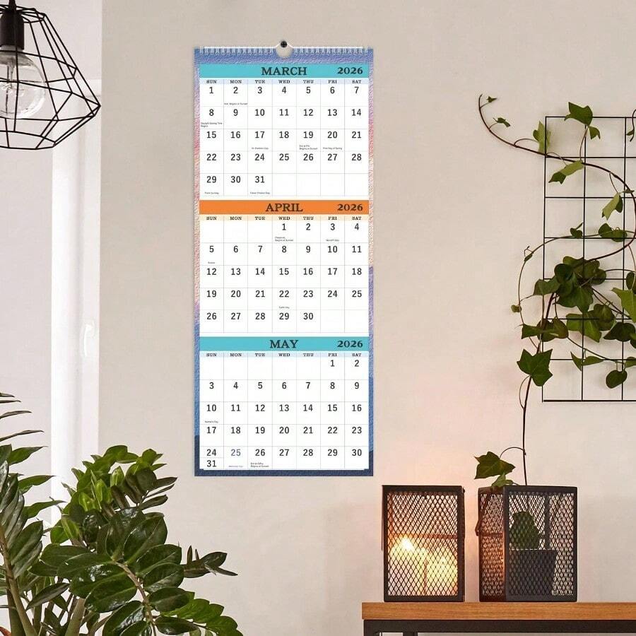 Calendario de pared 2026 - Enero 2026 - Diciembre 2026, Calendario ...