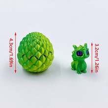 1set/2pcs 3D Printed Dragon And Egg Figurines - Made Of Bright PLA Material, These Daily Entertainment Game Tabletop Figurines Are Perfect For Gifting, Parties, Gardens, Kitchens, Offices, Fairy Tale Worlds, Festival Celebrations, Car Decorations And Home Furnishings. Party Decorations Christmas Fidget Toys - Multicolor - View 7