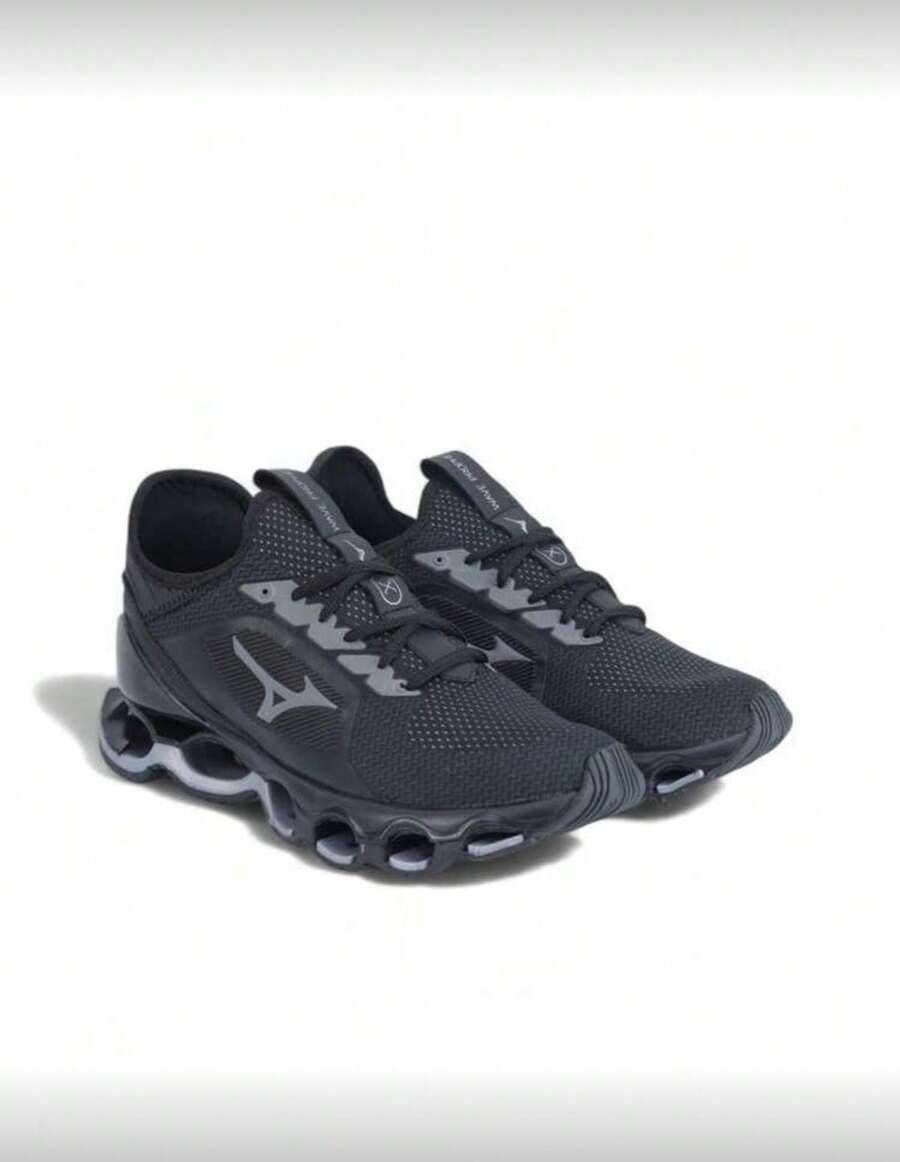 Men's Reflective Chameleon Pro X Sneakers With Cushioned Sole - New Release - Negro/Plata - Ver 1