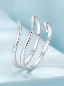 1枚浪漫925纯银立方氧化锆戒指，女士结婚首饰，精美珠宝 - 1# - 查看 4