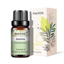 PHATOIL 1瓶10毫升/0.33液盎司精油，适用于香薰机、加湿器、芳香疗法、按摩、沐浴和放松，成分包括：薰衣草、茉莉、尤加利、香草、薄荷、檀香、乳香、甜橙、依兰、柠檬、玫瑰、佛手柑、茶树、丁香、柠檬草、广藿香、迷迭香、天竺葵、香茅、肉桂、葡萄柚、洋甘菊、快乐鼠尾草、生姜、没药、橘子、百里香、岩兰草。