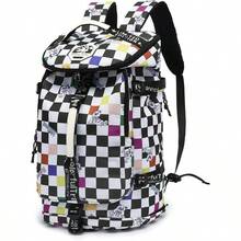 Gym Duffle Bag Backpack 4 - Way Waterproof with Shoes Compartment travel Sport Hiking laptop - Tablero de ajedrez - Ver 1