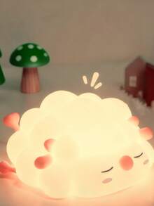 1pc New Style Sheep Shaped Night Light, Cute Silicone Bedside Lamp With Phone Holder Function, Squeezable And Pressable Stress Relief Fun Night Light, Dorm Decor, Bedroom And Living Room Decorative Atmosphere Light, Great Gift For Family And Friends - Multicolor - View 6
