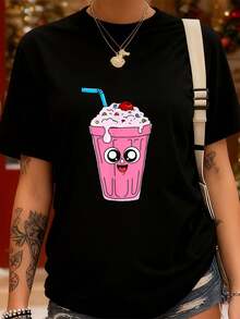 Camisetas femininas - Preto - Ver 8