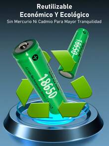 Baterías recargables 18650 de 3.7V-1200mAh, cargador USB dedicado con protección contra cortocircuitos, baterías recargables de alta capacidad (este cargador solo es adecuado para cargar esta batería) - 18650 - Ver 6