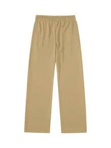 Driftmere 男士直筒针织裤，宽松休闲运动裤，适合春秋季穿着 - 棕色 - 查看 3