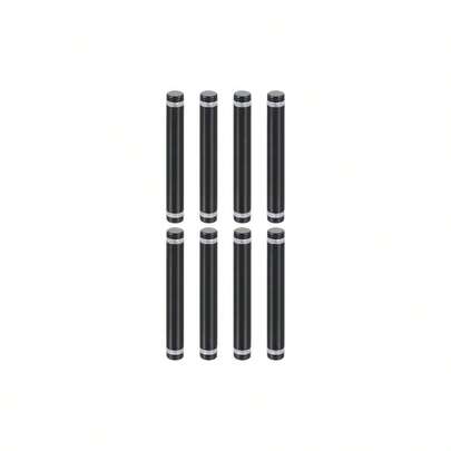 8 Pcs Standoff Screws, 1/2 Inchx 1 Inch Stainless Steel Double Advertising Screws Wall Standoff Mounts Hardware Acrylic Glass Sign Holder Wine Glass Rack, Black