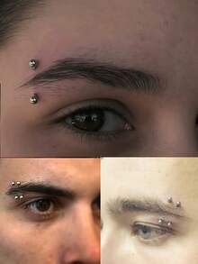 3Pcs/1Set Curved Barbell Eyebrow Ring, Stainless Steel Banana Bar Cartilage Earring, External Thread Hypoallergenic Tragus Helix Piercing Jewelry, Valentine Christmas Gift - Multicolor - View 4
