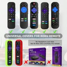 AWYY3 Pack ONEBOM Cover For Roku Remote Cover For Hisense/ Roku TV Steaming Stick/Express Universal Replacement Controller Silicone Sleeve Skin Glow In The Dark (Glow Green+Red+Blue) - Phát sáng Xanh lá cây Đỏ Xanh lam - Xem 2