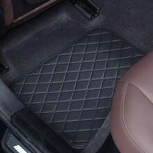 Alfombrillas de piso de coche de PVC antideslizantes y resistentes al agua, 4 piezas, fáciles de limpiar e instalar, protección para todo tipo de clima, ajuste universal para la mayoría de los coches - negro 3201 - Ver 6